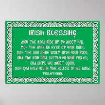 Irländsk välsignelse 1 i Celtic fnurraram Posters