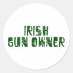 Irländsk vapenägare runda klistermärken