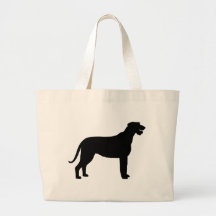 Irländsk Wolfhound (i svart) Tote Bags