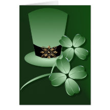 Irländskt hatt- och Shamrockskort