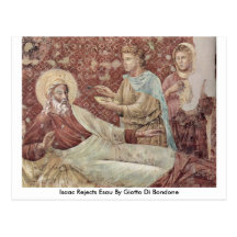 Isaac utskottsvaror Esau av Giotto Di Bondone Vykort