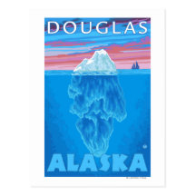 Isbergtvärsnitt - Douglas, Alaska Vykort