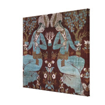 Isfahan stilpanel, perser, 17th århundrade (silke) sträckta canvas tryck
