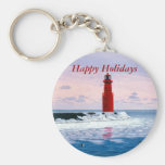 Isigen bevattnar glad helg Keychain Nyckel Ring