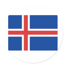 Island sjunker rund klistermärke