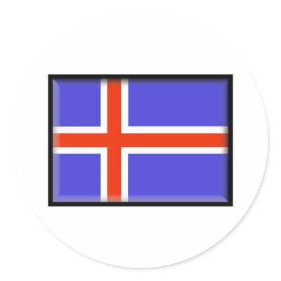 Island sjunker klistermärke från jacinto888