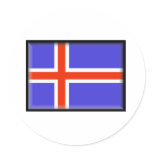 Island sjunker klistermärke