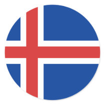 Island sjunker rund klistermärke