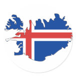Island sjunker kartlägger klistermärke