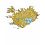 Island sjunker och kartlägger T-tröja