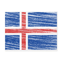 Island sjunker vykort
