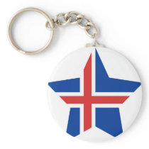 Island stjärna nyckel ring
