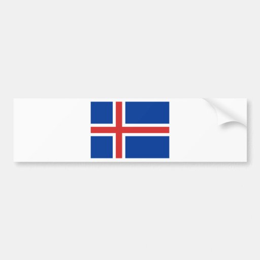 Islandflagga Bildekaler