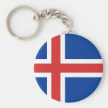 Islandflagga Keychain Nyckel Ringar