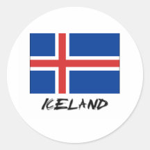 Islandflagga Klistermärken