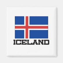 Islandflagga Magnet För Kylskåp