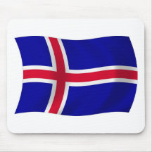 Islandflagga Mousepad Musmattor