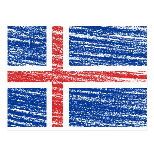 Islandflagga Vykort