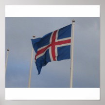 Isländsk flagga posters