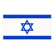 Israel flagga fotokort mall