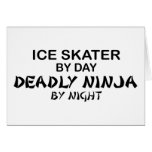 Isskater dödliga Ninja vid natt Hälsnings Kort