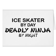 Isskater dödliga Ninja vid natt Hälsnings Kort