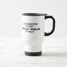 Isskater dödliga Ninja vid natt Kaffe Mugg