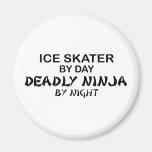 Isskater dödliga Ninja vid natt Kylskåps Magneter