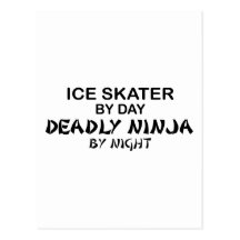 Isskater dödliga Ninja vid natt Vykort