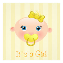 It´s en flicka - baby showerinbjudan
