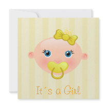 It´s en flicka - baby showerinbjudan