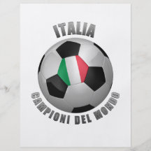 ITALIA FOTBOLLMÄSTARE FLYG BLAD