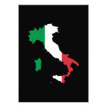 Italien i flaggafärger anpassningsbara inbjudningskort