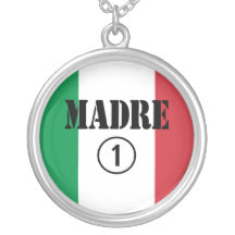 Italienare - talande mammor & mammor: Madre Numero Skräddarsydda Halsband