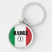 Italienare - talande mammor & mammor: Madre Numero Nyckel Ring