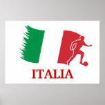 Italienfotbollflagga Print