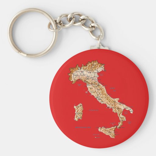 Italienkarta Keychain Nyckelring