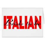 Italiensk brud som är hälsningskort