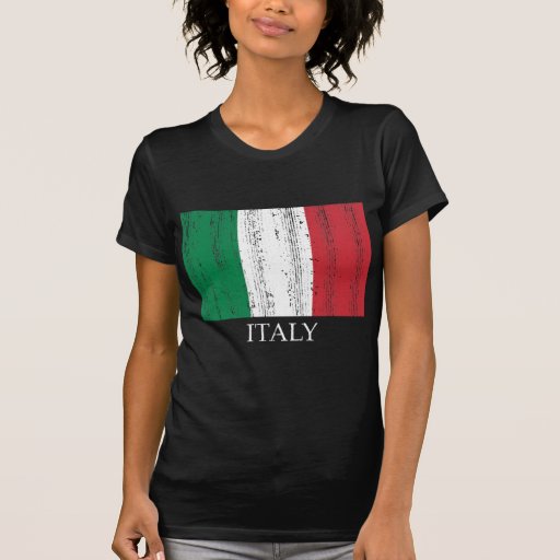 Italiensk flagga för vintage tshirts