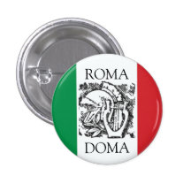 italiensk flagga ROMA, DOMA Knapp