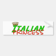 Italiensk Princess Med Kröna Bildekaler