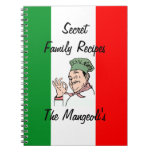 Italiensk Recept-Flagga av italien Anteckningsböcker