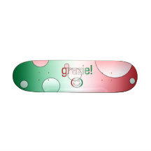 Italienska gåvor: Tacka dig/Grazie + Smiley face Skate Board
