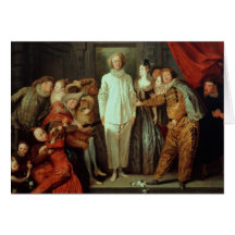 Italienska komiker, c.1720 hälsningskort