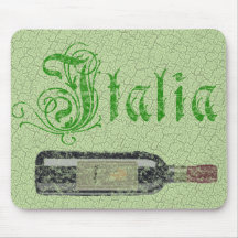 Italienskt vin flaska knastrade Mousepad för vinta Mus Mattor