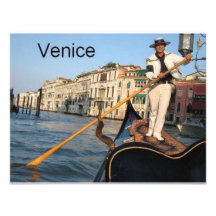 ItalienVenedig gondol (St.K) Personliga Inbjudningskort
