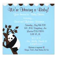 itsaboy/girlpanda baby shower, gulligt som är söt, anpassade tillkännagivande