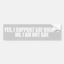 JA STÖTTAR JAG GAY RIGHTS - .PNG BILDEKAL