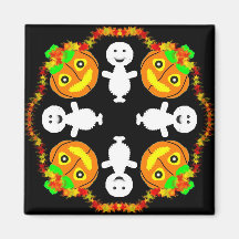 Jack o lantern och spökenmagnet magneter