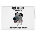 Jack Russells: mycket lilla dinosaurs Hälsnings Kort